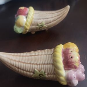 Vintage Tilso Cornucopia Salt and Pepper Shakers